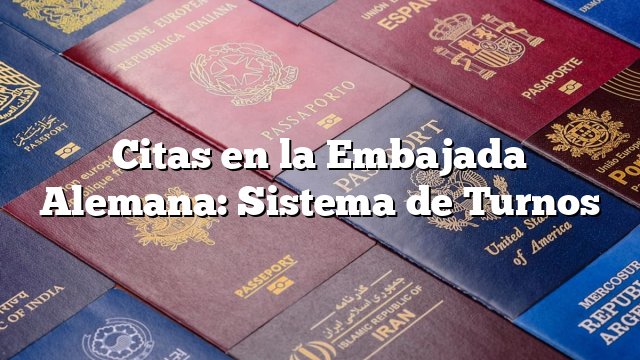 Citas en la Embajada Alemana: Sistema de Turnos