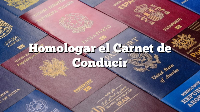 Homologar el Carnet de Conducir