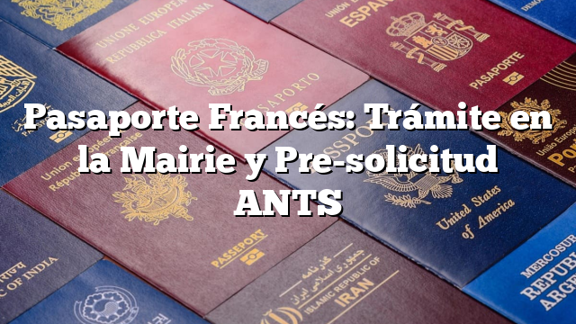 Pasaporte Francés: Trámite en la Mairie y Pre-solicitud ANTS