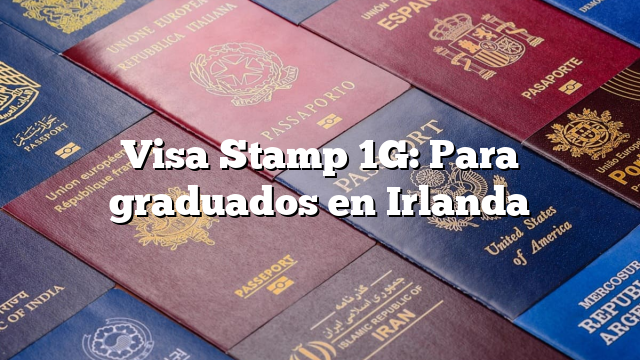 Visa Stamp 1G: Para graduados en Irlanda