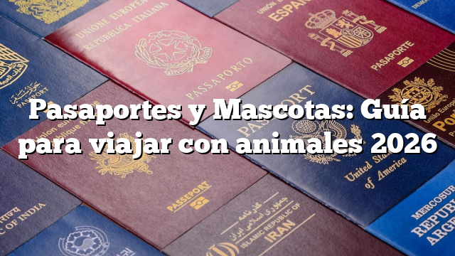Pasaportes y Mascotas: Guía para viajar con animales 2026